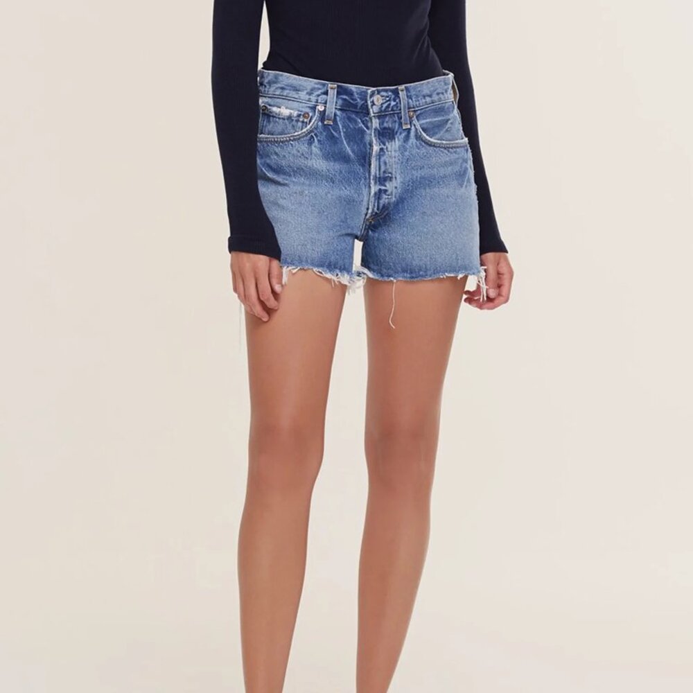 AGOLDE Parker Frayed Cutoff Shorts Size 25